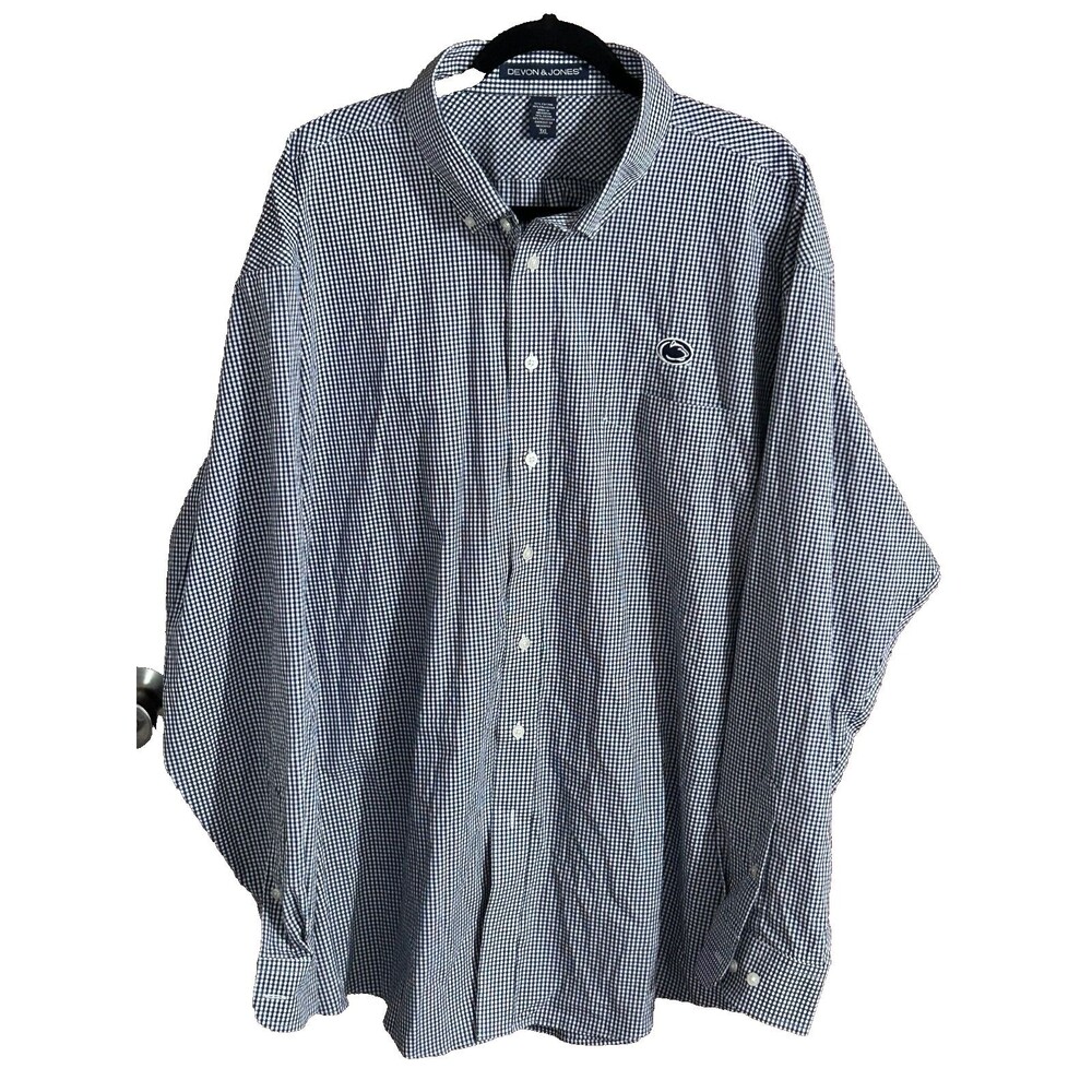 PENN STATE Devon & Jones Men's sz 3XL Cotton Blend Long Sleeve Button Up Shirt